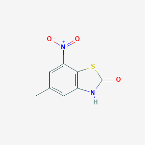 molecular formula C8H6N2O3S B146083 5-methyl-7-nitrobenzo[d]thiazol-2(3H)-one CAS No. 131908-96-8