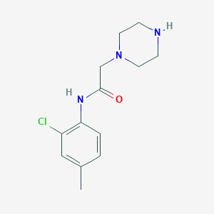 N-(2-chloro-4-methylphenyl)-2-(piperazin-1-yl)acetamide