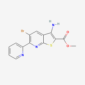 Methyl 3-amino-5-bromo-6-(2-pyridinyl)thieno[2,3-b]pyridine-2-carboxylate