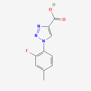 molecular formula C10H8FN3O2 B1460842 1-(2-fluoro-4-methylphenyl)-1H-1,2,3-triazole-4-carboxylic acid CAS No. 1040025-87-3