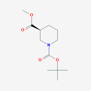molecular formula C12H21NO4 B1460848 (S)-METHYL 1-BOC-PIPERIDINE-3-CARBOXYLATE CAS No. 88466-76-6