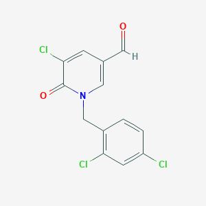 molecular formula C13H8Cl3NO2 B1460849 5-Chloro-1-(2,4-dichlorobenzyl)-6-oxo-1,6-dihydro-3-pyridinecarbaldehyde CAS No. 1048913-46-7