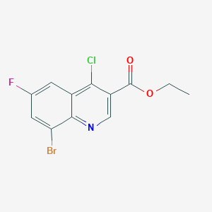 molecular formula C12H8BrClFNO2 B1460873 Ethyl 8-bromo-4-chloro-6-fluoroquinoline-3-carboxylate CAS No. 1037139-35-7