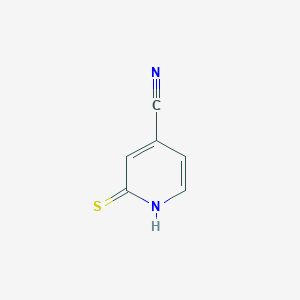 molecular formula C6H4N2S B146088 2-Sulfanylpyridine-4-carbonitrile CAS No. 127324-61-2