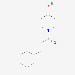 molecular formula C14H25NO2 B1460881 3-Cyclohexyl-1-(4-hydroxypiperidin-1-yl)propan-1-one CAS No. 1090467-63-2