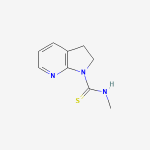 molecular formula C9H11N3S B14608862 N-Methyl-2,3-dihydro-1H-pyrrolo[2,3-b]pyridine-1-carbothioamide CAS No. 60782-36-7