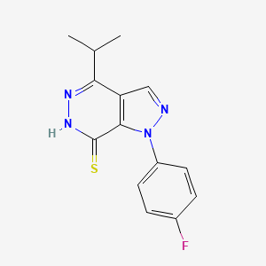 1-(4-fluorophenyl)-4-isopropyl-1H-pyrazolo[3,4-d]pyridazine-7-thiol