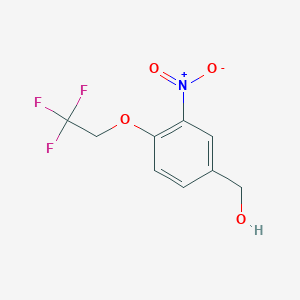 molecular formula C9H8F3NO4 B1460891 [3-Nitro-4-(2,2,2-trifluoroethoxy)phenyl]-methanol CAS No. 1039913-15-9