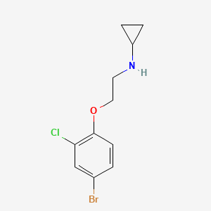 molecular formula C11H13BrClNO B1460893 N-(2-(4-bromo-2-chlorophenoxy)ethyl)cyclopropanamine CAS No. 1038305-52-0
