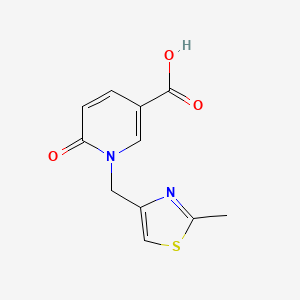 1-[(2-Methyl-1,3-thiazol-4-yl)methyl]-6-oxo-1,6-dihydropyridine-3-carboxylic acid