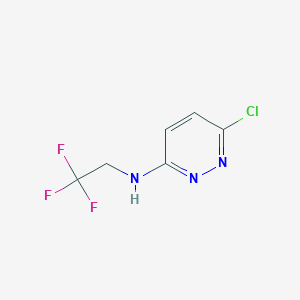 molecular formula C6H5ClF3N3 B1460896 6-chloro-N-(2,2,2-trifluoroethyl)pyridazin-3-amine CAS No. 1041559-81-2