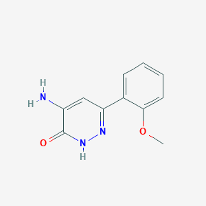 molecular formula C11H11N3O2 B1460899 4-amino-6-(2-methoxyphenyl)pyridazin-3(2{H})-one CAS No. 1105192-96-8
