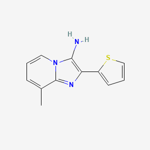 molecular formula C12H11N3S B1460900 8-Methyl-2-thiophen-2-ylimidazo[1,2-a]pyridin-3-amine CAS No. 1072089-68-9