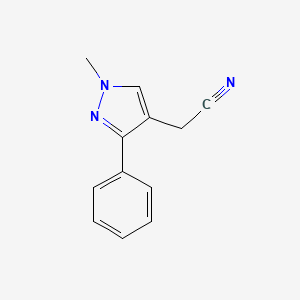 2-(1-methyl-3-phenyl-1H-pyrazol-4-yl)acetonitrile
