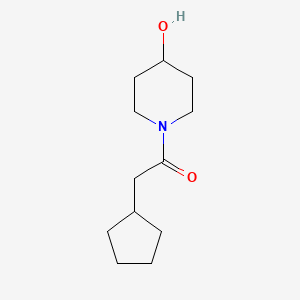 2-Cyclopentyl-1-(4-hydroxypiperidin-1-yl)ethan-1-one