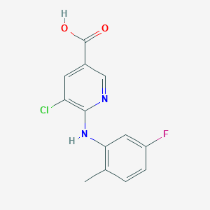 5-Chloro-6-[(5-fluoro-2-methylphenyl)amino]pyridine-3-carboxylic acid