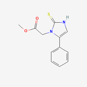molecular formula C12H12N2O2S B1460924 methyl (5-phenyl-2-thioxo-2,3-dihydro-1H-imidazol-1-yl)acetate CAS No. 1094293-10-3