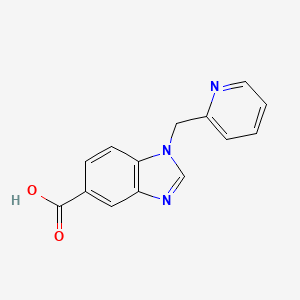 molecular formula C14H11N3O2 B1460928 1-(pyridin-2-ylmethyl)-1H-benzimidazole-5-carboxylic acid CAS No. 1040342-36-6
