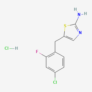 5-[(4-Chloro-2-fluorophenyl)methyl]-1,3-thiazol-2-amine hydrochloride