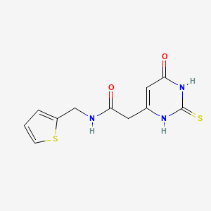 2-(2-mercapto-6-oxo-1,6-dihydropyrimidin-4-yl)-N-(2-thienylmethyl)acetamide