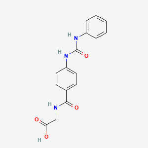molecular formula C16H15N3O4 B14609558 Glycine, N-[4-[[(phenylamino)carbonyl]amino]benzoyl]- CAS No. 59440-74-3
