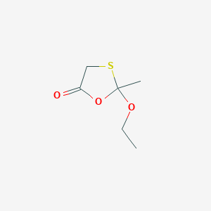 molecular formula C6H10O3S B14609581 2-Ethoxy-2-methyl-1,3-oxathiolan-5-one CAS No. 60977-88-0