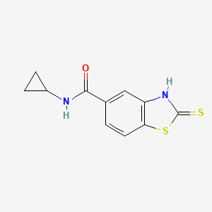 molecular formula C11H10N2OS2 B1460967 N-cyclopropyl-2-mercapto-1,3-benzothiazole-5-carboxamide CAS No. 1087448-66-5