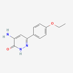 molecular formula C12H13N3O2 B1460984 4-amino-6-(4-ethoxyphenyl)pyridazin-3(2{H})-one CAS No. 1105192-85-5