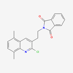 molecular formula C21H17ClN2O2 B1460986 2-[2-(2-Chloro-5,8-dimethyl-3-quinolinyl)ethyl]-1H-isoindole-1,3(2H)-dione CAS No. 1105193-66-5