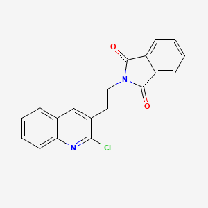 molecular formula C21H17ClN2O2 B1460986 2-[2-(2-Chloro-5,8-dimethylquinolin-3-yl)ethyl]isoindole-1,3-dione CAS No. 1105193-66-5