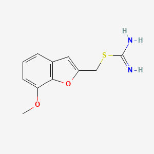 molecular formula C11H12N2O2S B1460987 (7-Methoxy-1-benzofuran-2-yl)methyl imidothiocarbamate CAS No. 1105194-01-1