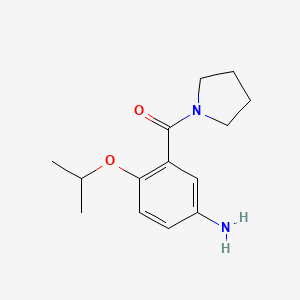 molecular formula C14H20N2O2 B1460989 (5-Amino-2-isopropoxyphenyl)-pyrrolidin-1-yl-methanone CAS No. 1171600-94-4