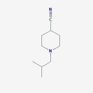 molecular formula C10H18N2 B1460992 1-(2-Methylpropyl)piperidine-4-carbonitrile CAS No. 1181456-18-7
