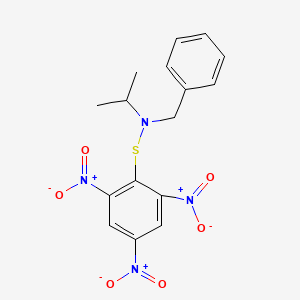molecular formula C16H16N4O6S B14609971 N-Benzyl-N-[(2,4,6-trinitrophenyl)sulfanyl]propan-2-amine CAS No. 60882-81-7