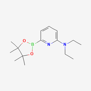molecular formula C15H25BN2O2 B1461000 N,N-Diethyl-6-(4,4,5,5-tetramethyl-1,3,2-dioxaborolan-2-yl)pyridin-2-amine CAS No. 1096689-45-0