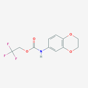 molecular formula C11H10F3NO4 B1461010 2,2,2-trifluoroethyl N-(2,3-dihydro-1,4-benzodioxin-6-yl)carbamate CAS No. 1087798-34-2