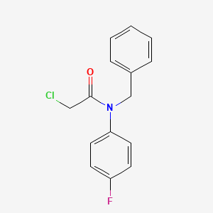 molecular formula C15H13ClFNO B1461027 N-benzyl-2-chloro-N-(4-fluorophenyl)acetamide CAS No. 1177234-08-0
