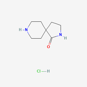 molecular formula C8H15ClN2O B1461031 2,8-Diazaspiro[4.5]decan-1-one hydrochloride CAS No. 832710-65-3