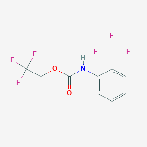 molecular formula C10H7F6NO2 B1461044 2,2,2-trifluoroethyl N-[2-(trifluoromethyl)phenyl]carbamate CAS No. 1087788-47-3