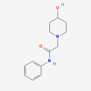 molecular formula C13H18N2O2 B1461045 2-(4-hydroxypiperidin-1-yl)-N-phenylacetamide CAS No. 1089531-74-7