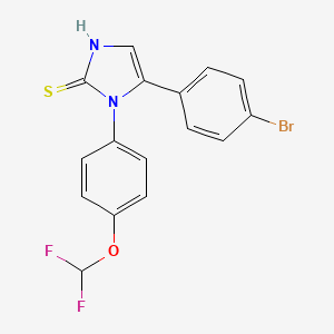 5-(4-bromophenyl)-1-[4-(difluoromethoxy)phenyl]-1H-imidazole-2-thiol