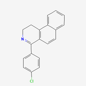 molecular formula C19H14ClN B14610470 Benz[f]isoquinoline, 4-(4-chlorophenyl)-1,2-dihydro- CAS No. 59280-57-8