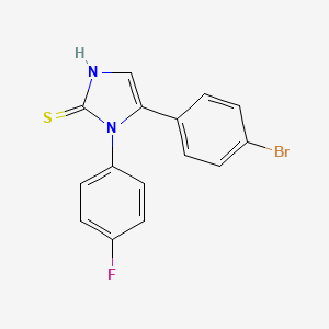 molecular formula C15H10BrFN2S B1461052 5-(4-bromophenyl)-1-(4-fluorophenyl)-1H-imidazole-2-thiol CAS No. 1105189-86-3