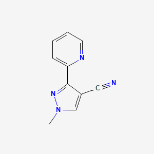 1-methyl-3-(pyridin-2-yl)-1H-pyrazole-4-carbonitrile