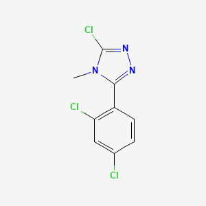 molecular formula C9H6Cl3N3 B1461056 3-chloro-5-(2,4-dichlorophenyl)-4-methyl-4H-1,2,4-triazole CAS No. 162693-32-5