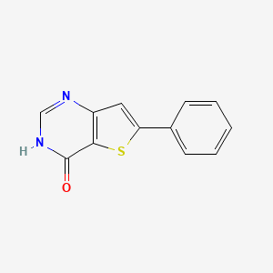 molecular formula C12H8N2OS B1461057 6-phenylthieno[3,2-d]pyrimidin-4(3H)-one CAS No. 209853-24-7