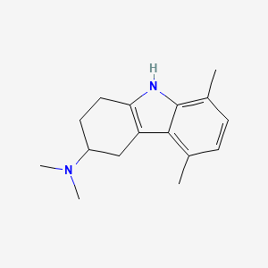 molecular formula C16H22N2 B14610606 N,N,5,8-Tetramethyl-2,3,4,9-tetrahydro-1H-carbazol-3-amine CAS No. 60481-06-3