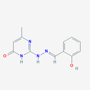 molecular formula C12H12N4O2 B1461062 4-羟基-2-(2-羟基苄叉肼基)-6-甲基嘧啶 CAS No. 66680-03-3
