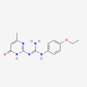molecular formula C14H17N5O2 B1461065 N-(4-ethoxyphenyl)-N'-(6-methyl-4-oxo-1,4-dihydropyrimidin-2-yl)guanidine CAS No. 131699-72-4