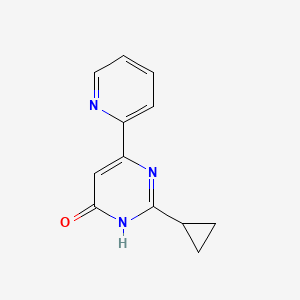 molecular formula C12H11N3O B1461073 2-Cyclopropyl-6-(pyridin-2-yl)pyrimidin-4-ol CAS No. 1159818-73-1